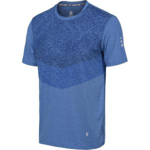 Little Donkey Andy Men’s Quick Dry Sweat Wicking Stretch Short Sleeve T-Shirt UV Protection Workout Running Hiking Tee(Blue Heather)