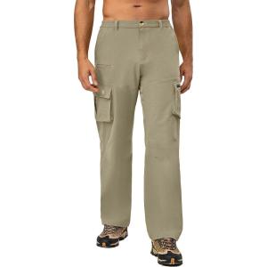 Little Donkey Andy Men’s Quick Dry UPF 50+ Cargo Pants, Stretch Lightweight Outdoor Hiking Pants(Khaki)