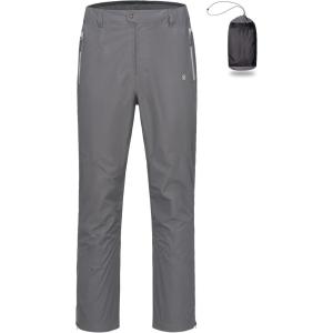 Little Donkey Andy Men’s Rain Pants Waterproof Lightweight Overpants Windproof Outdoor Pants for Hiking, Golf, Fishing(A1 Gull Gray)