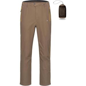 Little Donkey Andy Men’s Rain Pants Waterproof Lightweight Overpants Windproof Outdoor Pants for Hiking, Golf, Fishing(A1 Partridge Brown)