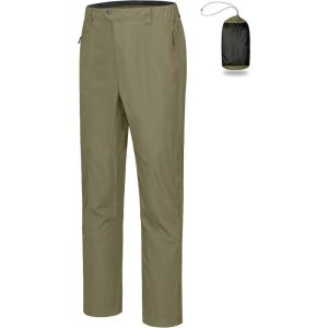 Little Donkey Andy Men’s Rain Pants Waterproof Lightweight Overpants Windproof Outdoor Pants for Hiking, Golf, Fishing(Agave Green)