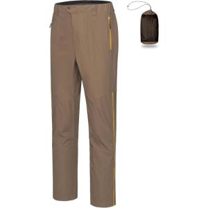 Little Donkey Andy Men’s Rain Pants Waterproof Lightweight Overpants Windproof Outdoor Pants for Hiking, Golf, Fishing(Partridge Brown)