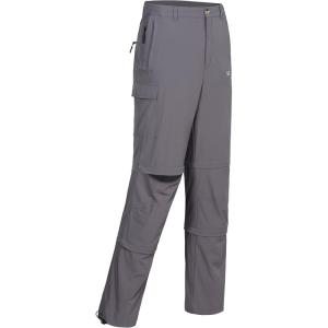 Little Donkey Andy Men’s Stretch Convertible Pants, Zip-Off Quick-Dry Hiking Pants, UV Protection, Lightweight(Two Zip-off-gray)