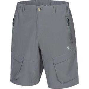 Little Donkey Andy Men’s Stretch Quick Dry Cargo Shorts for Hiking, Camping, Travel(Grey)