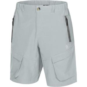 Little Donkey Andy Men’s Stretch Quick Dry Cargo Shorts for Hiking, Camping, Travel(Light Gray)