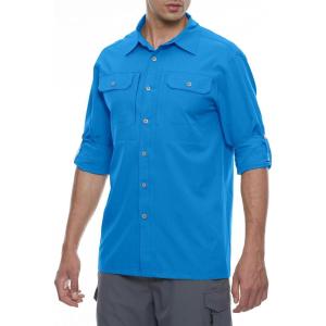Little Donkey Andy Men’s Stretch Quick Dry UPF50+ Long Sleeve Shirt for Hiking, Travel, Camping(A Diva Blue)