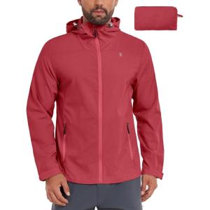 Little Donkey Andy Men’s UPF 50+ Sun Protection Hoodie Jacket Lightweight Full Zip Hoodies Long Sleeve Shirts Hiking Fishing(Racing Red)