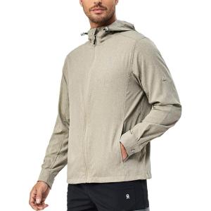 Little Donkey Andy Men’s UPF 50+ Sun Protection Jacket Full Zip Lightweight Hoodie Summer Shirts for Hiking Fishing Outdoor(Rock Grey)