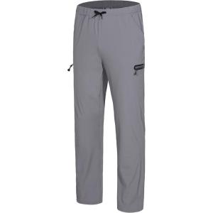 Little Donkey Andy Men’s Ultra-Stretch Lightweight Quick Dry Athletic Pants Drawstring Travel Exercise Running Jogging(A2. Gray)