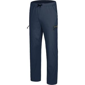 Little Donkey Andy Men’s Ultra-Stretch Lightweight Quick Dry Athletic Pants Drawstring Travel Exercise Running Jogging(A7. Navy Blue)