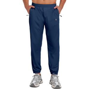 Little Donkey Andy Men’s Ultra-Stretch Pants Breathable Quick Dry Lightweight Pants for Active Travel Hiking(Deep Blue)