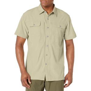 Little Donkey Andy Men’s Upgraded Lightweight Short Sleeve Shirt Quick Dry Shirt for Hiking Travel, UPF50 Khaki M