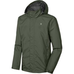 Little Donkey Andy Men’s Waterproof Rain Jacket Outdoor Lightweight Rain Shell Coat for Hiking,Golf,Travel(A5.military Olive)