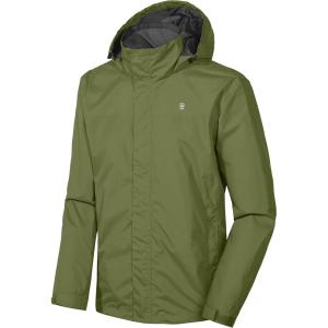 Little Donkey Andy Men’s Waterproof Rain Jacket Outdoor Lightweight Rain Shell Coat for Hiking,Golf,Travel(A7.olive)
