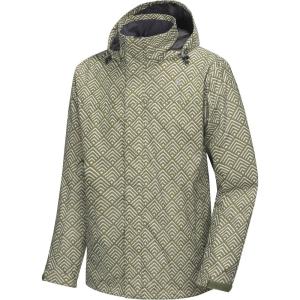 Little Donkey Andy Men’s Waterproof Rain Jacket Outdoor Lightweight Rain Shell Coat for Hiking,Golf,Travel(B12.white/Green)