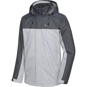 Little Donkey Andy Men’s Waterproof Rain Jacket Outdoor Lightweight Rain Shell Coat for Hiking,Golf,Travel(B1.steel Gray/Light Gray)