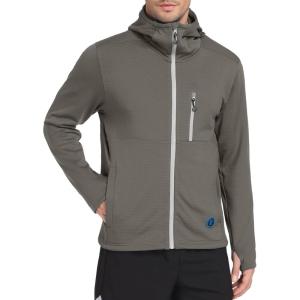 Little Donkey Andy Men’s Winter Lightweight Warm Fleece Running Jacket Breathable Hooded Thermal Jacket with Thumb Holes(Upgraded Coriander)