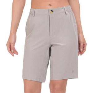 Little Donkey Andy Women’s Bermuda Quick Dry Lightweight Stretch Shorts Golf Hiking Travel(A Light Gray Heather)