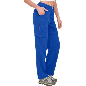 Little Donkey Andy Women’s Convertible Hiking Pants Quick Dry Zip Off Shorts Lightweight Fishing Travel Trousers(Z-royal Blue)