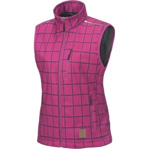 Little Donkey Andy Women’s Fleece Lined Softshell Vest Lightweight Windproof Sleeveless Jacket for Hiking Outdoor Travel Golf(Rose Plaid)