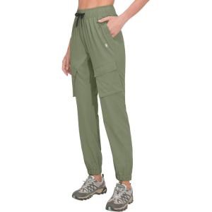 Little Donkey Andy Women’s Hiking Pants Lightweight Quick Dry Outdoor Running Cargo(Light Sage)