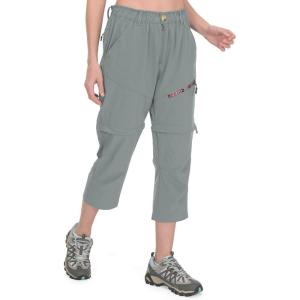 Little Donkey Andy Women’s Hiking Zip Off Capri Pants Lightweight Quick Dry UPF 50+ Convertible Shorts with 4 Pockets(Capris Castor Gray)
