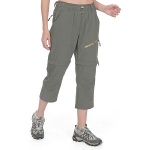 Little Donkey Andy Women’s Hiking Zip Off Capri Pants Lightweight Quick Dry UPF 50+ Convertible Shorts with 4 Pockets(Capris Silver Sage)