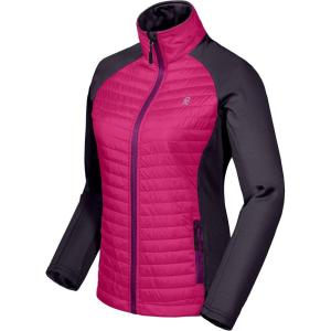 Little Donkey Andy Women’s Insulated Hiking Jacket, Thermal Running Hybrid Jacket, Lightweight Breathable and Warm(Upgrade Rose)