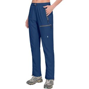 Little Donkey Andy Women’s Lightweight Quick Dry Cargo Hiking Pants UPF 50+ Stretch Travel Casual Trousers(A10. Deep Blue)