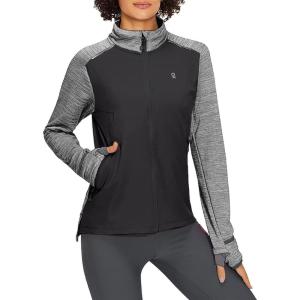 Little Donkey Andy Women’s Lightweight Warm Stretch Golf Jacket Full Zip Thermal Hybrid Thumbhole Running Hiking Track Jacket