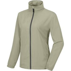 Little Donkey Andy Women’s Lightweight Windbreaker Jacket Breathable Windproof Jacket Hiking Running Golf UPF50+(B5.khaki)