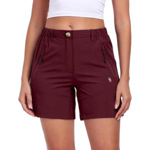Little Donkey Andy Women’s Quick Dry Lightweight Stretch Shorts Outdoor Short Active Hiking Golf(C Red)