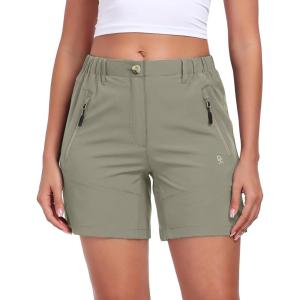 Little Donkey Andy Women’s Quick Dry Lightweight Stretch Shorts Outdoor Short Active Hiking Golf(C Silver Sage)
