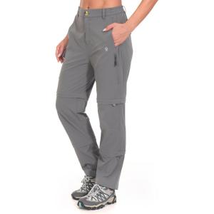 Little Donkey Andy Women’s Stretch Convertible Pants, Zip Off Quick Dry Hiking Pants(Gray)