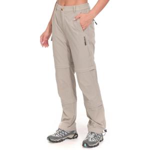 Little Donkey Andy Women’s Stretch Convertible Pants, Zip Off Quick Dry Hiking Pants(Khaki)