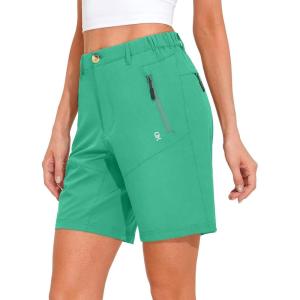Little Donkey Andy Women’s Stretch Quick Dry Cargo Shorts Hiking Camping Travel Green L