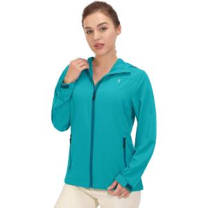 Little Donkey Andy Women’s Sun Protection Hoodie Jackets Long Sleeve UPF50+ Shirts Hiking Travel Camp Air Holes Full Zip(Blue)