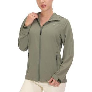 Little Donkey Andy Women’s Sun Protection Hoodie Jackets Long Sleeve UPF50+ Shirts Hiking Travel Camp Air Holes Full Zip(Sage)