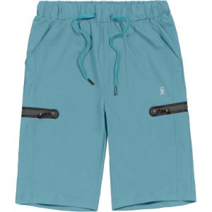 Little Donkey Andy Women’s Ultra Stretch Quick Dry Lightweight Bermuda Shorts Drawstring Zipper Pocket Hiking Travel Workout(A07. Milky Blue)