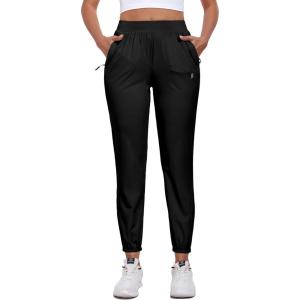 Little Donkey Andy Women’s Ultra-Stretch Pants Breathable Quick Dry Lightweight Pants for Active Travel Hiking(Black)