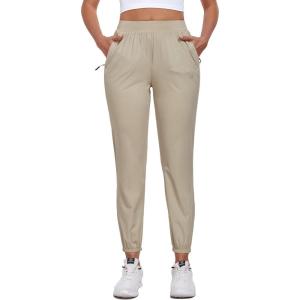 Little Donkey Andy Women’s Ultra-Stretch Pants Breathable Quick Dry Lightweight Pants for Active Travel Hiking(Khaki)