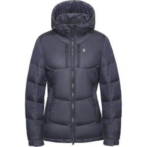 Little Donkey Andy Women’s Warm Puffer Jacket Windproof Lightweiht Hooded Winter Coat Hiking Travel(Ombre Blue)