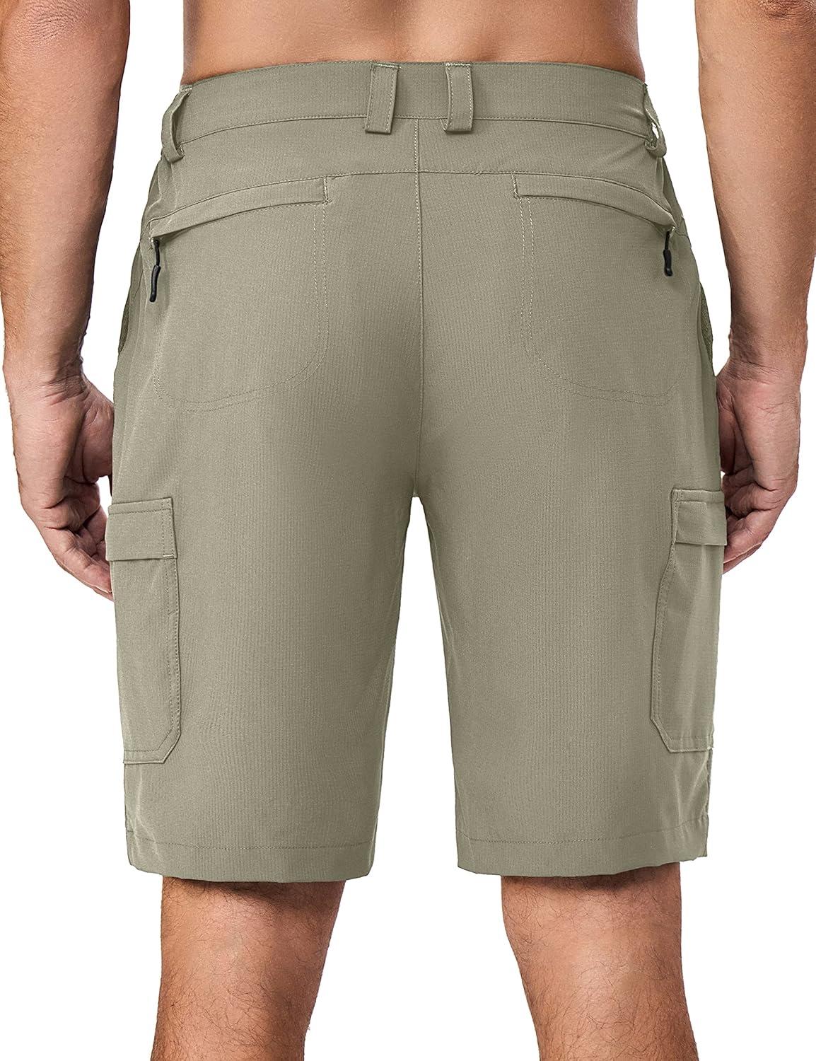 imageLittle Donkey Andy Mens 10 Inch Quick Dry Cargo Shorts Stretch Lightweight Outdoor Hiking Shorts UPF 50Sage