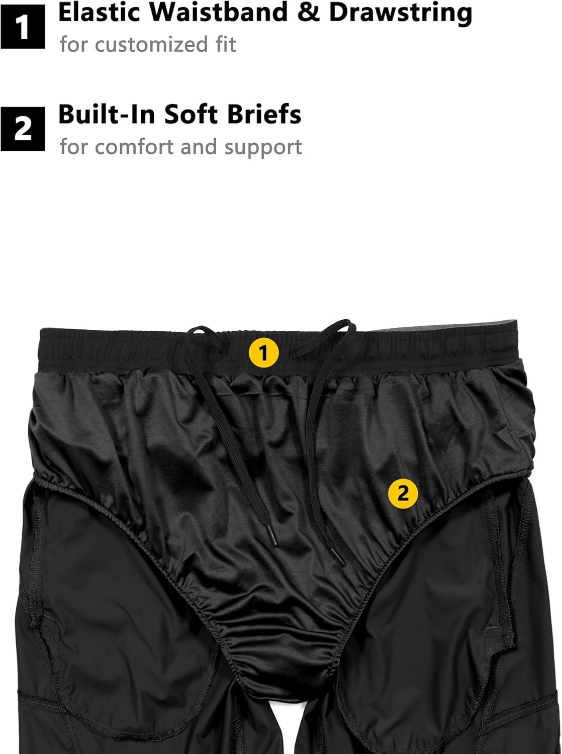 imageLittle Donkey Andy Mens Athletic Running Shorts Lightweight QuickDry Breathable Gym Shorts with Mesh Liner1black