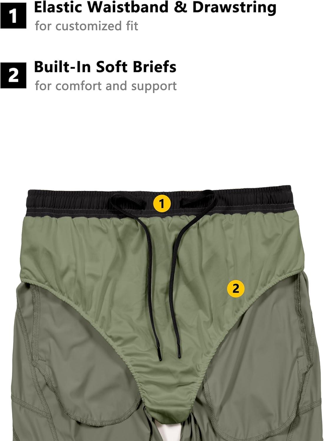 imageLittle Donkey Andy Mens Athletic Running Shorts Lightweight QuickDry Breathable Gym Shorts with Mesh Liner4sage