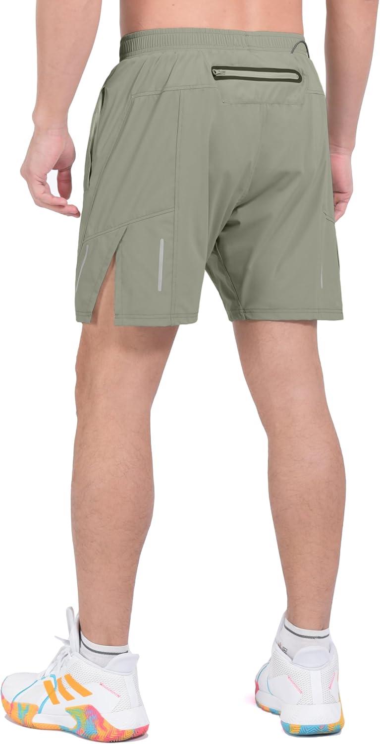 imageLittle Donkey Andy Mens Athletic Running Shorts Lightweight QuickDry Breathable Gym Shorts with Mesh Liner4sage