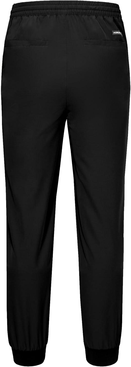 imageLittle Donkey Andy Mens Cargo Joggers Lightweight Quick Dry Hiking Pants Athletic Running Workout Lounge Casual OutdoorBlack