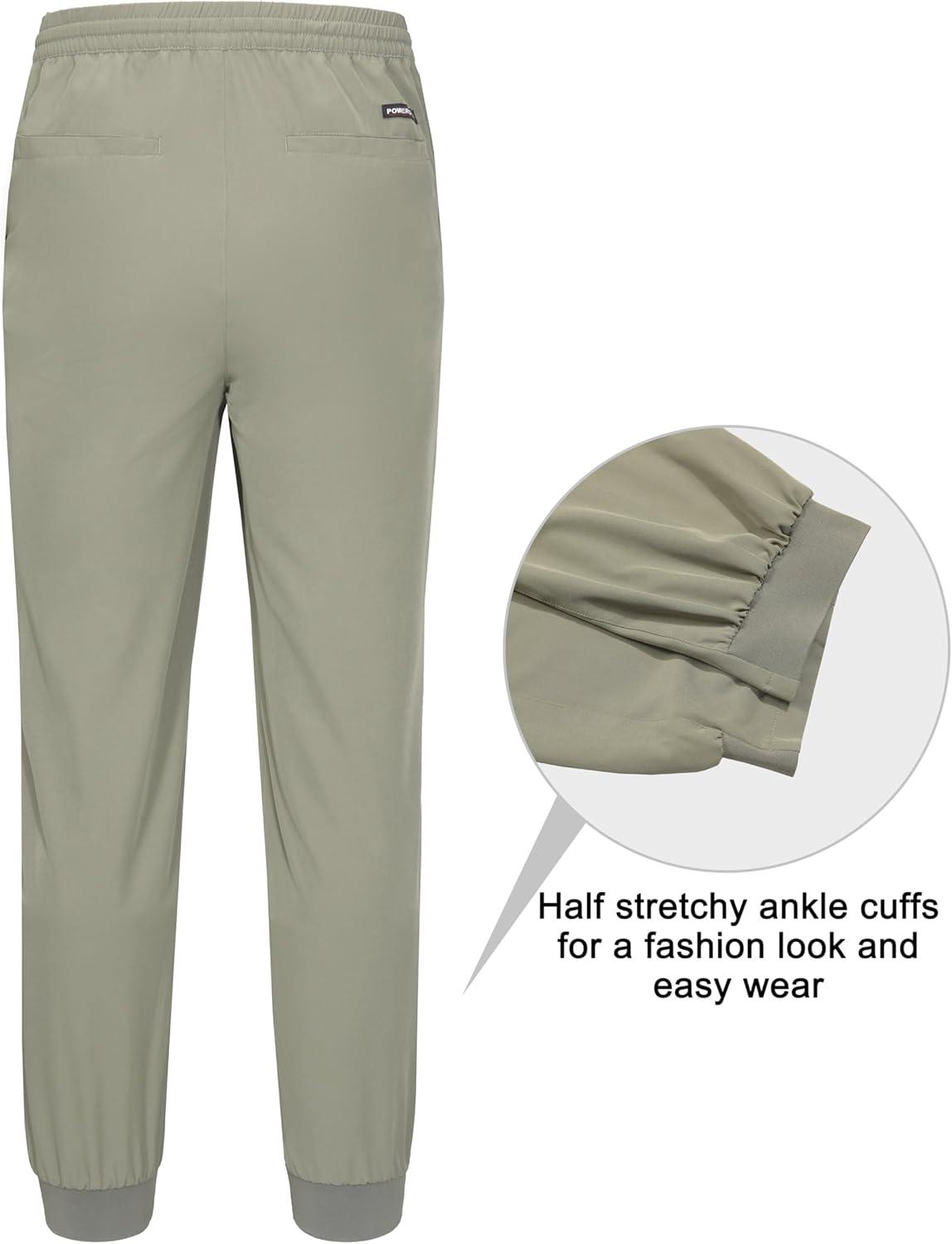 imageLittle Donkey Andy Mens Cargo Joggers Lightweight Quick Dry Hiking Pants Athletic Running Workout Lounge Casual OutdoorSage