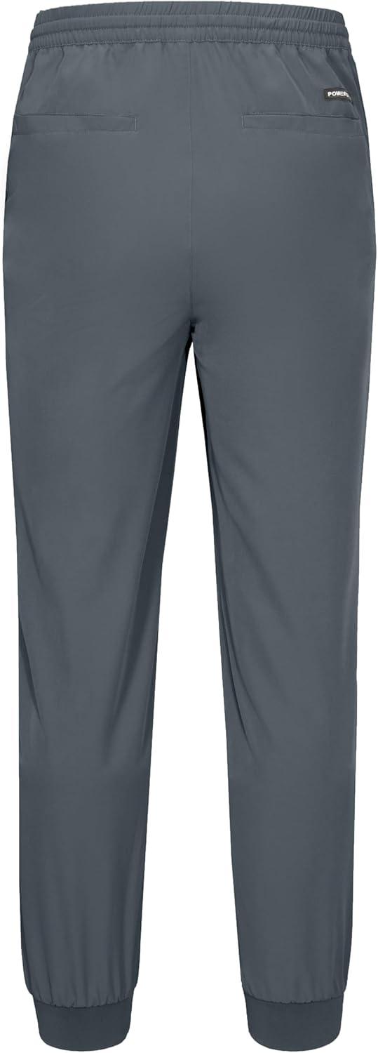 imageLittle Donkey Andy Mens Cargo Joggers Lightweight Quick Dry Hiking Pants Athletic Running Workout Lounge Casual OutdoorSteel Grey