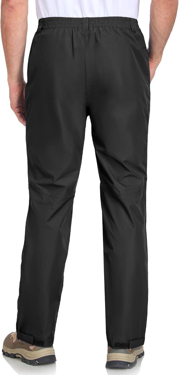 imageLittle Donkey Andy Mens Hiking Pants Lightweight Windproof Outdoor Rain Waterproof Fishing Golf Pants for MenBlack